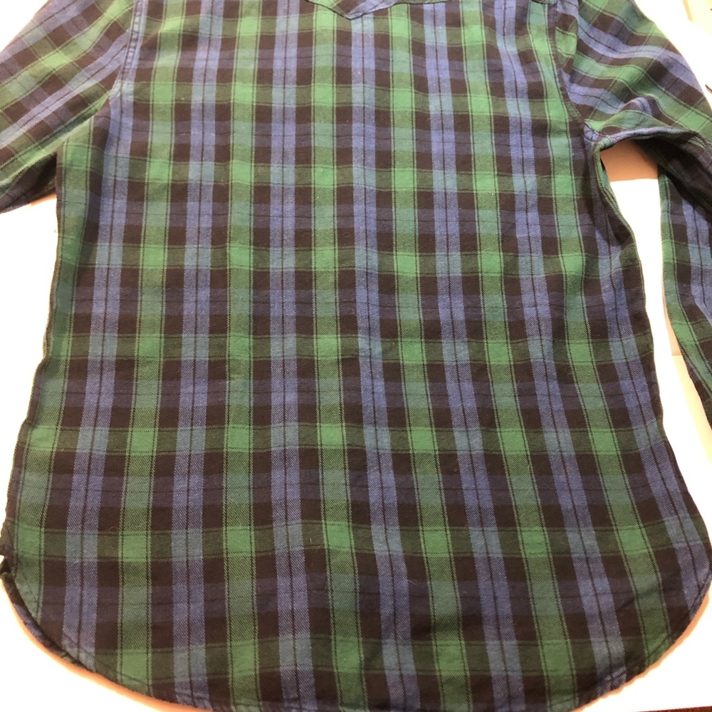 Lucky Brand.Men’s plaid long sleeve-True Indigo. M - Picture 6 of 6